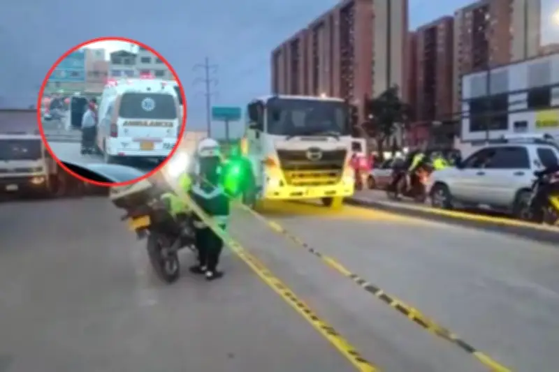 Accidente fatal en la Calle 13 de Bogotá: ciclista muere atrapado entre dos camiones