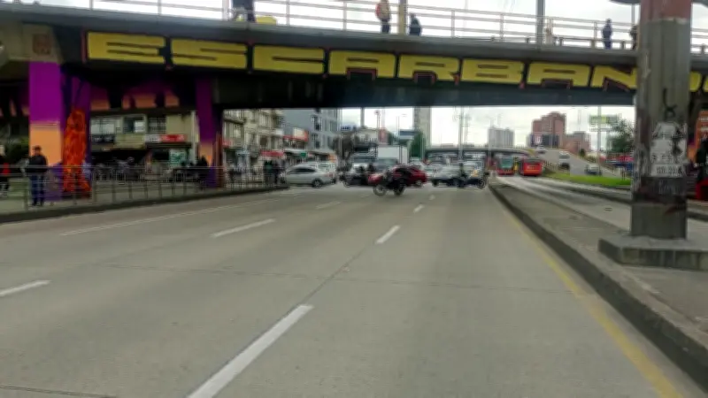 Accidentes en Bogotá generan caos vial este viernes 13 de febrero