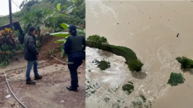 Alerta roja en 11 municipios de Santander por lluvias intensas con más de 400 afectados