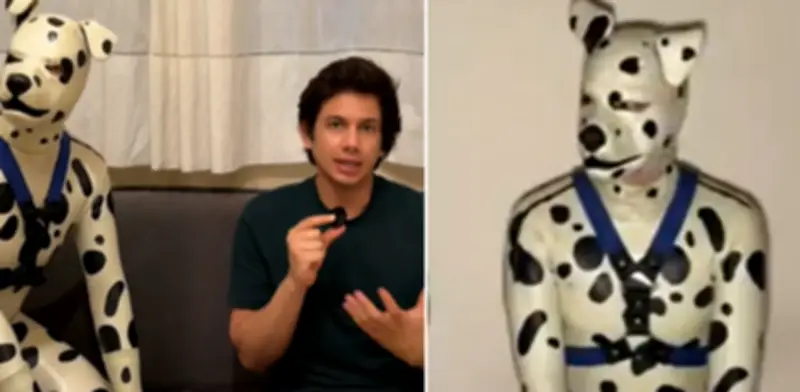 Argentino abandona familia y vive como perro dálmata en México, pero trabaja en hotel para costear su estilo de vida