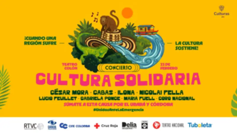 Artistas colombianos se unen en concierto solidario para damnificados por inundaciones