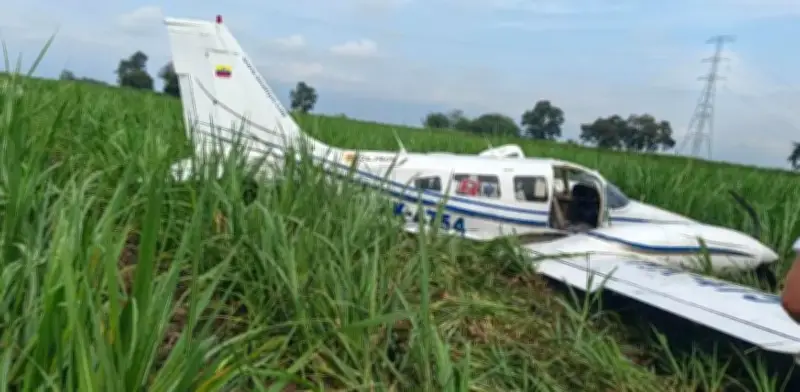 Avioneta sufre emergencia cerca del aeropuerto de Cali con cuatro ocupantes a bordo