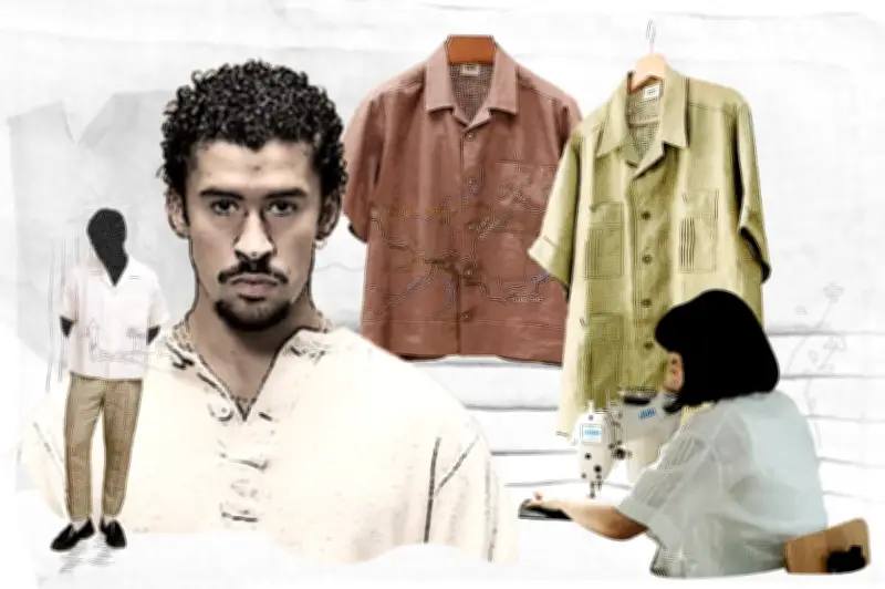 Bad Bunny viste guayaberas de diseñadora colombiana en su protesta energética en el Super Bowl