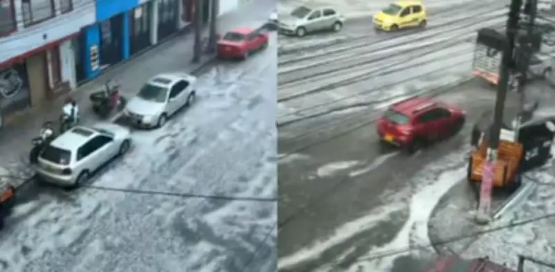 Bogotá enfrenta intensa granizada y lluvias torrenciales en localidades de Engativá, Suba y Fontibón