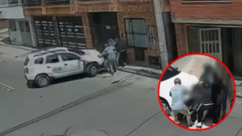 Camioneta embiste a dos fleteros armados durante hurto millonario en Bogotá