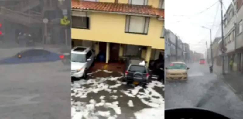 Caos vial en Bogotá por intensas lluvias: inundaciones y encharcamientos paralizan el norte de la ciudad