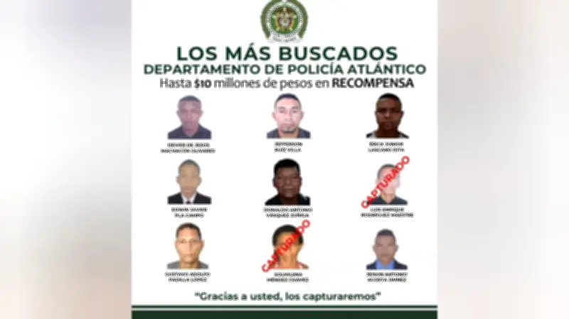 Capturan a dos presuntos integrantes de 'Yerba Mala' por narcotráfico en Atlántico