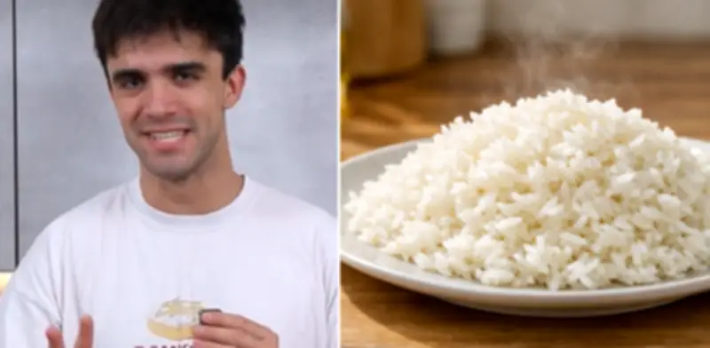 Chef revela técnica asiática para arroz perfecto usando solo un dedo como medida