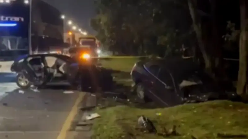 Choque múltiple en Autopista Norte de Bogotá deja dos mujeres fallecidas en horas de la madrugada
