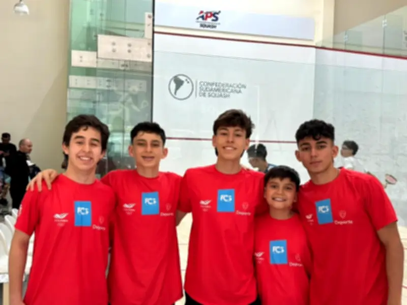 Cinco talentos santandereanos representan a Colombia en el Sudamericano Júnior de Squash