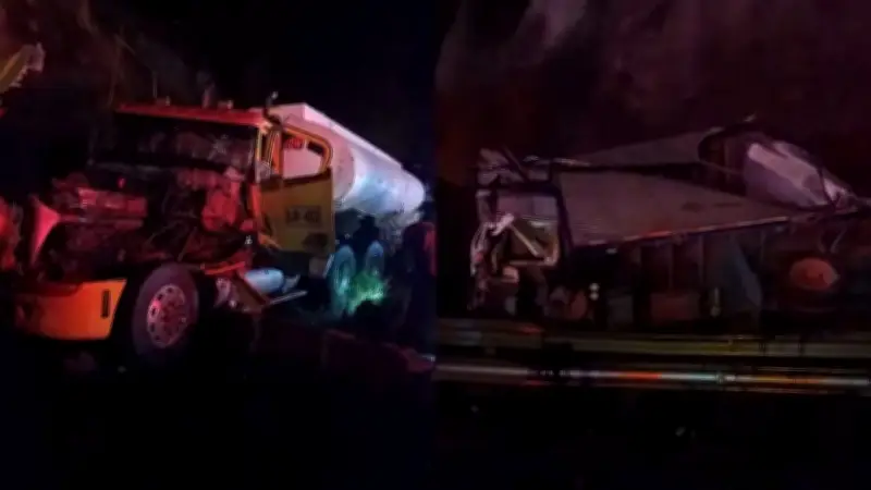 Cinco vehículos involucrados en grave accidente en el Alto de la Línea