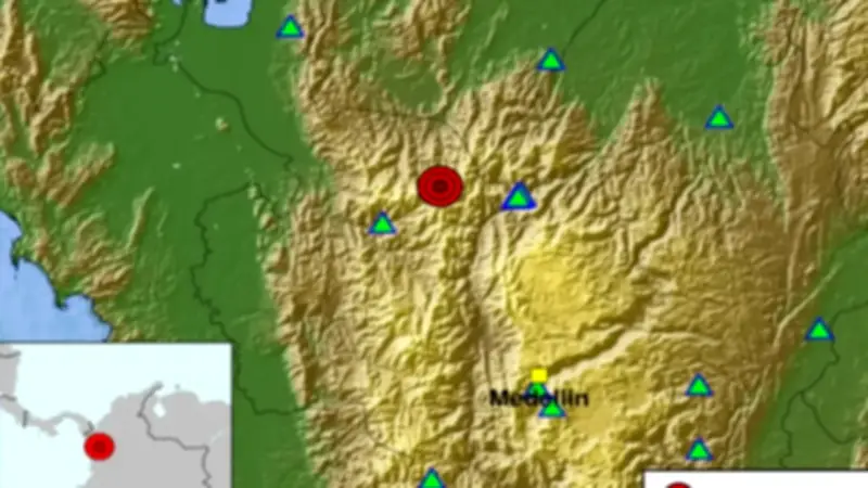 Colombia registra múltiples temblores en Antioquia, Santander y Chocó este 9 de febrero de 2026