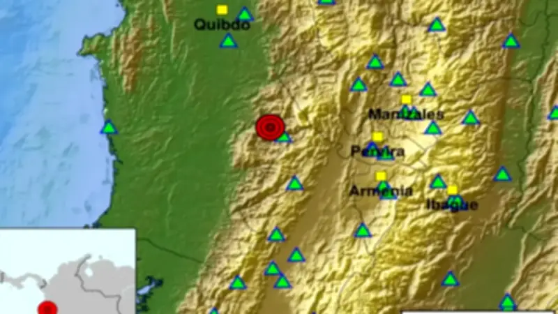 Colombia registra seis temblores en un solo día, con epicentros en Antioquia y Santander