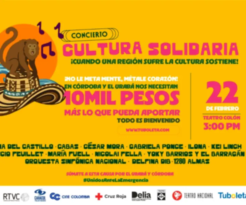 Concierto Cultura Solidaria: Artistas unen talentos para ayudar a víctimas de lluvias
