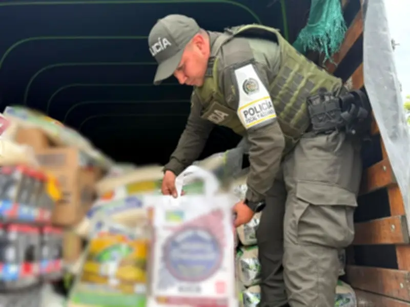 Decomisan más de diez toneladas de azúcar y arroz de contrabando en Pasto con destino a Cali