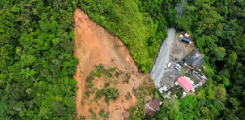 Derrumbe masivo en vía Medellín-Bogotá: Reapertura tardaría hasta 4 días tras remoción de 60.000 m³