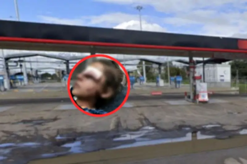 Desconocido ataca a mordiscos a niña en Bogotá e intenta incendiar vehículo en estación de gasolina
