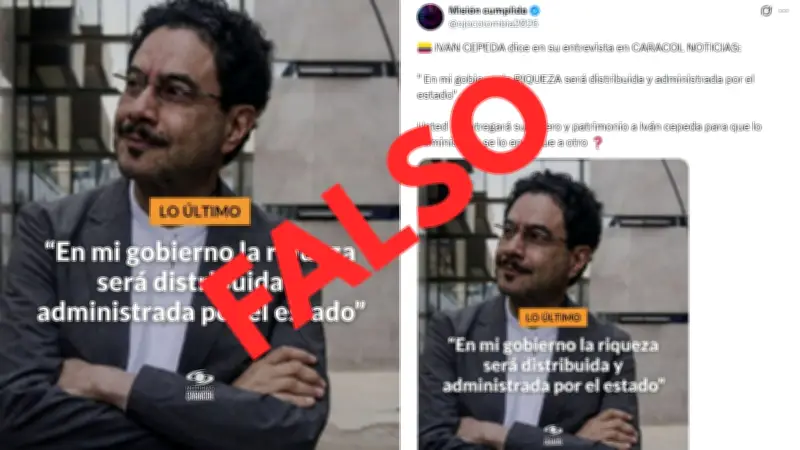 Desinformación sobre Iván Cepeda: Falsa declaración de estatización de la economía circula en redes