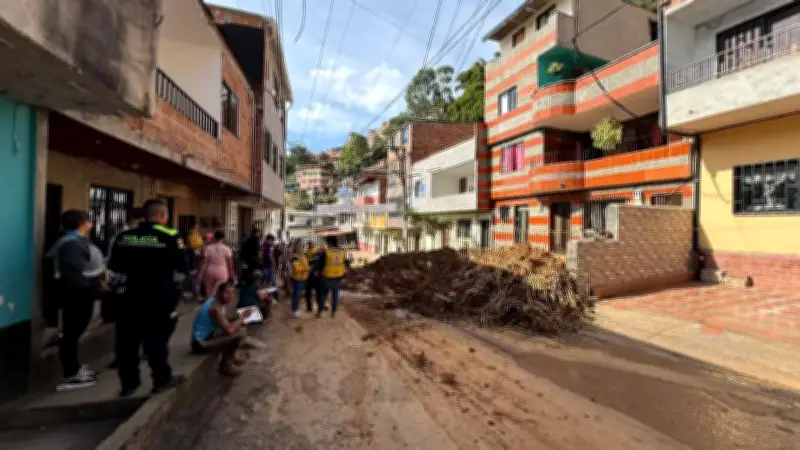 Deslizamiento en Medellín deja 15 familias afectadas en el barrio Las Estancias