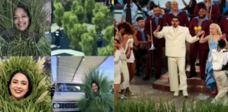 Detalles del pago a los 'arbustos humanos' del Super Bowl con Bad Bunny: sueldo y exigencia física