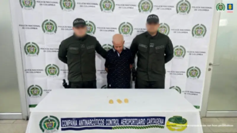 Detienen a viajero con 20 cápsulas de cocaína en su estómago en aeropuerto de Cartagena
