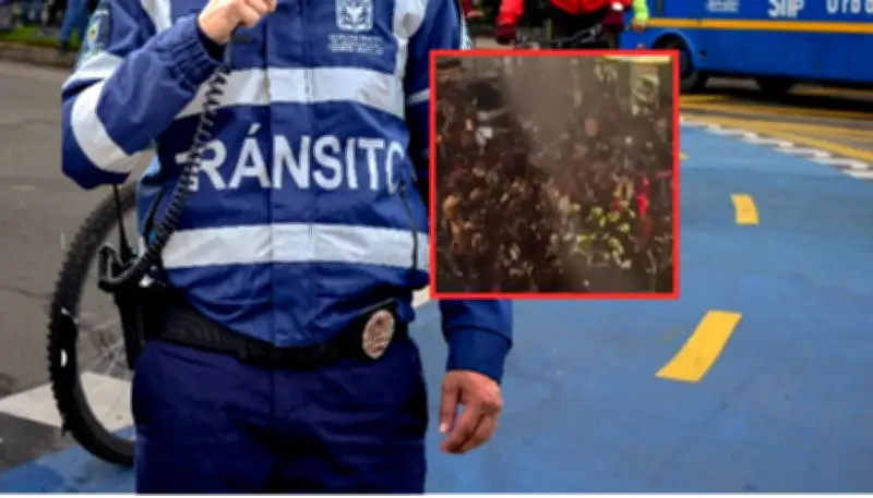 Disturbios en Teusaquillo: Estudiantes impiden operativo de tránsito en Bogotá