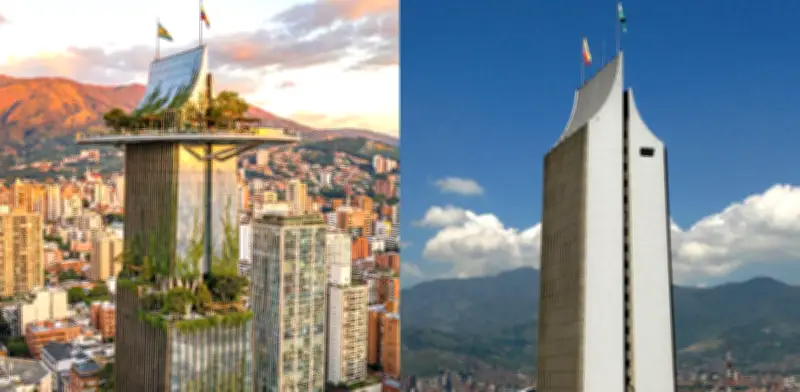 Edificio Coltejer transformado en bosque vertical: proyecto futurista con IA que revoluciona Medellín