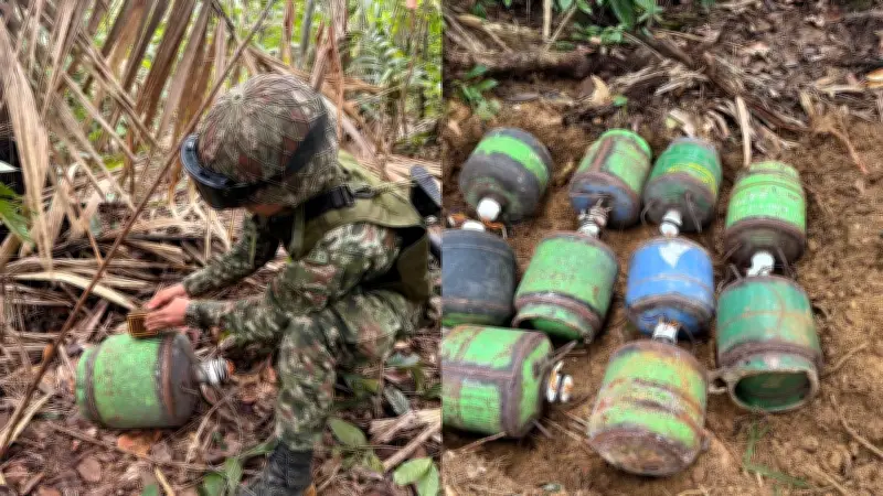 Ejército destruye taller del ELN con 44 cilindros bomba en Norte de Santander