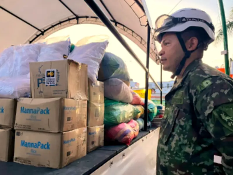 Ejército y Minuto de Dios entregan 1,5 toneladas de ayuda a damnificados por invierno en Lebrija