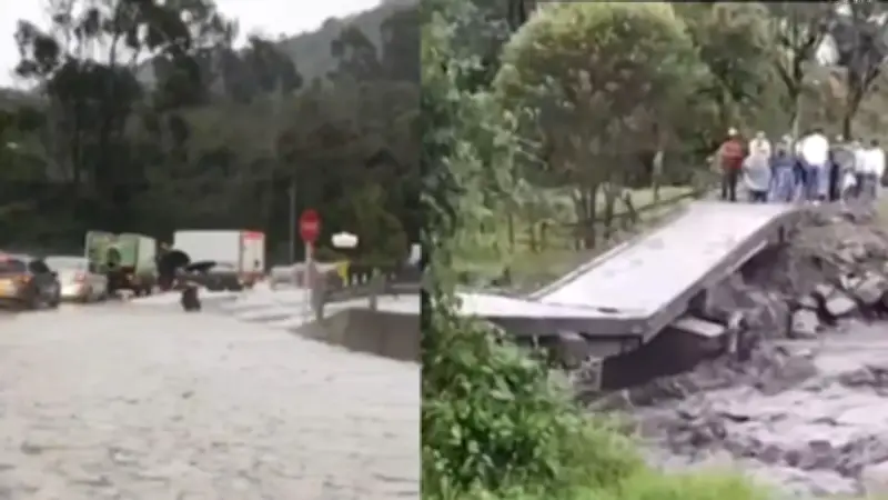 Emergencia en Nariño por lluvias torrenciales: vías bloqueadas y puentes colapsados