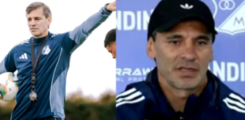 Fabián Bustos estalla contra arbitraje polémico en derrota de Millonarios ante Internacional