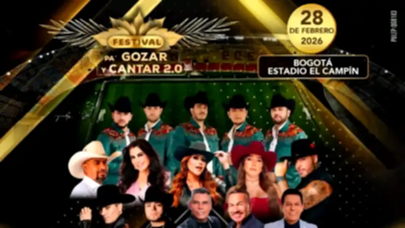 Festival 'Pa' Gozar y Cantar 2.0' Confirma Artistas de Lujo para El Campín en Bogotá