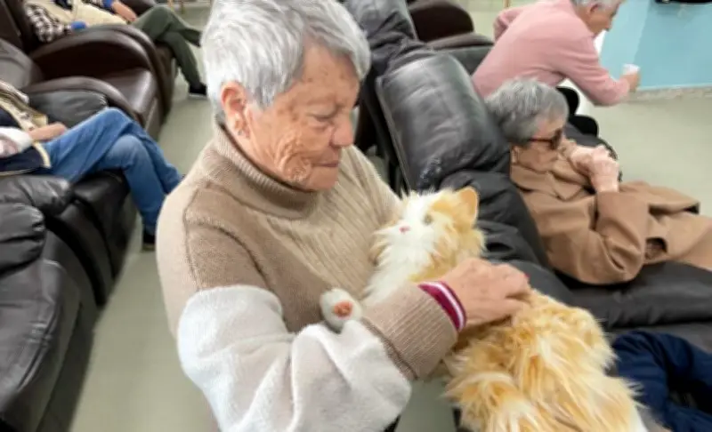 Gato robótico 'Estrellita' combate aislamiento en adultos mayores de Tenerife