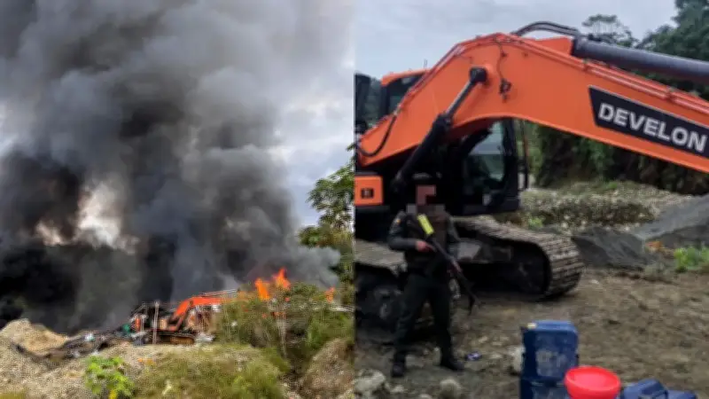 Golpe a minería ilegal en Chocó: destruyen 32 entables y capturan 9 personas en operación militar