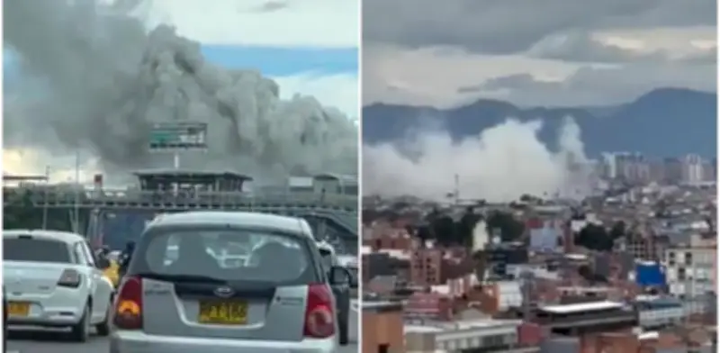 Grave incendio consume restaurante en Bogotá: Bomberos controlan conflagración en carrera 30 con calle 71