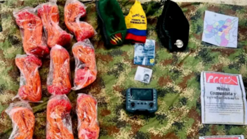 Hallan arsenal con 1.800 iniciadores eléctricos y controles de drones en Briceño, Antioquia