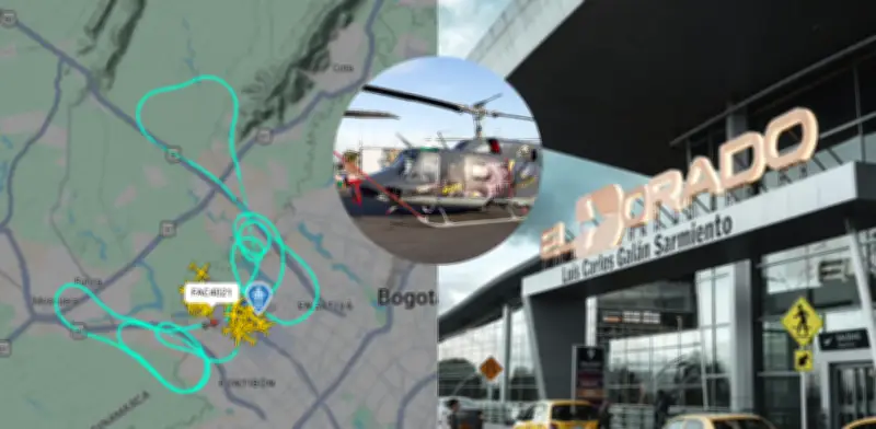 Helicóptero de la FAC interrumpe despegue de Latam en El Dorado: así fue su recorrido completo