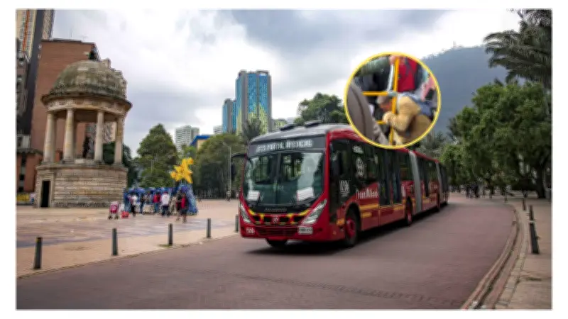 Hombre mayor provoca escándalo al hacer necesidades en bus de Transmilenio en Bogotá