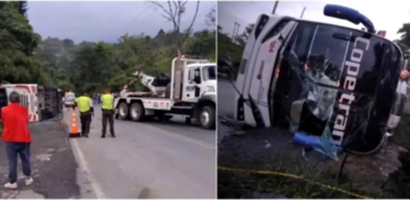 Hospital de Moniquirá revela estado de 18 heridos en accidente de bus Copetrán en Boyacá con tres fallecidos