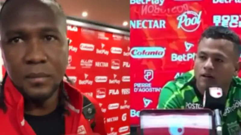 Hugo Rodallega responde a César Haydar tras polémica anulación de gol en Santa Fe vs. Nacional