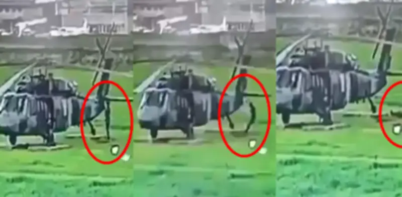 Impactante video capta el instante en que un rayo golpea a soldado junto a helicóptero militar en Popayán
