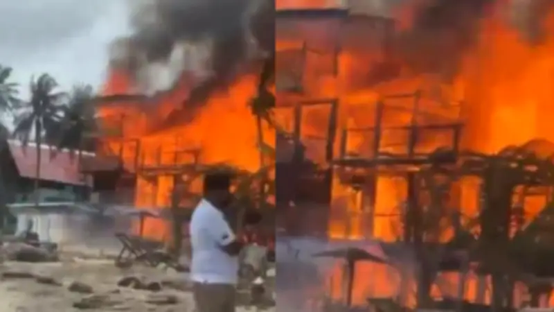 Incendio de grandes proporciones consume hotel en zona turística de Santa Marta