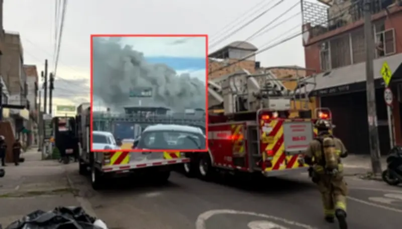 Incendio en restaurante bogotano: Bomberos explican origen en ductos y densa columna de humo