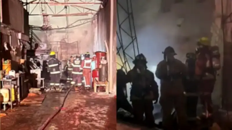 Incendio en Soacha genera temor entre residentes: bodega de colchones queda en pérdida total