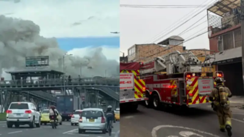 Incendio estructural en edificio de ocho pisos en Bogotá: Bomberos atienden emergencia