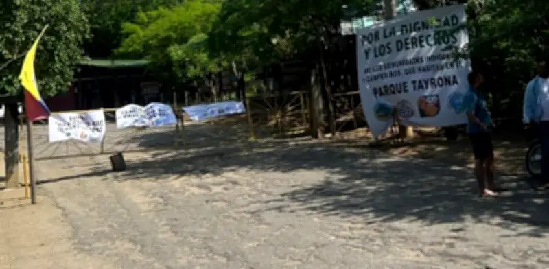 Indígenas y campesinos toman el Tayrona: exigen coadministración real del parque