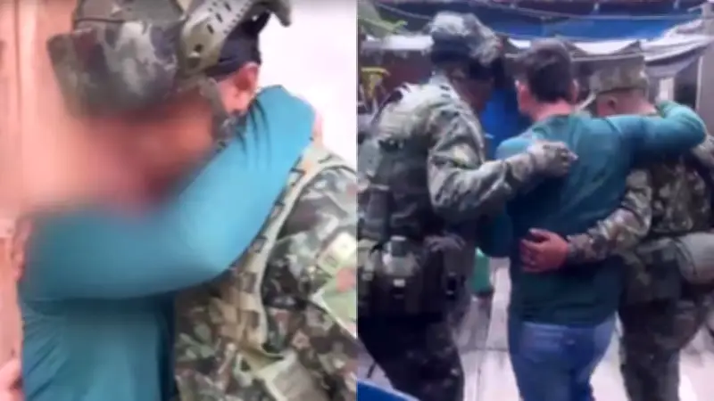Integrante de disidencias de 'Mordisco' se entrega al Ejército: soldado lo abraza y promete cuidarlo