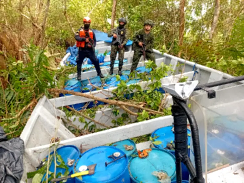 Intensa persecución militar intercepta lancha con cocaína en el Golfo de Urabá