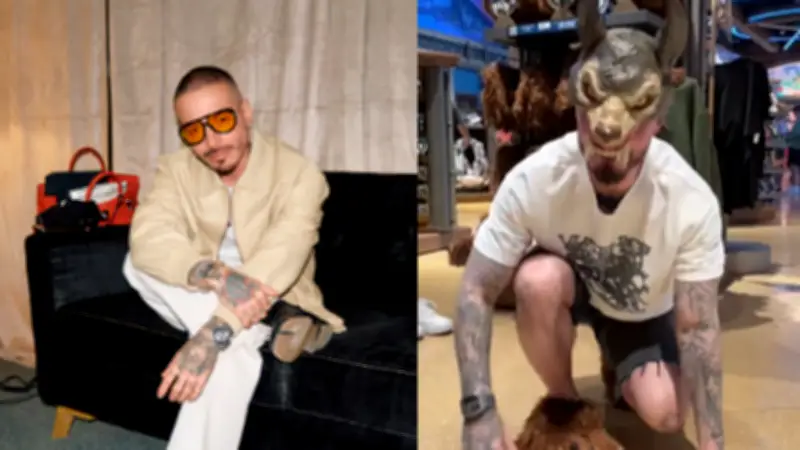 J Balvin genera polémica al adoptar estética 'Therian' con máscara de lobo para su nueva canción