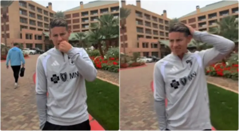 James Rodríguez se deja cortar el pelo por barbero desconocido en concentración del Minnesota United